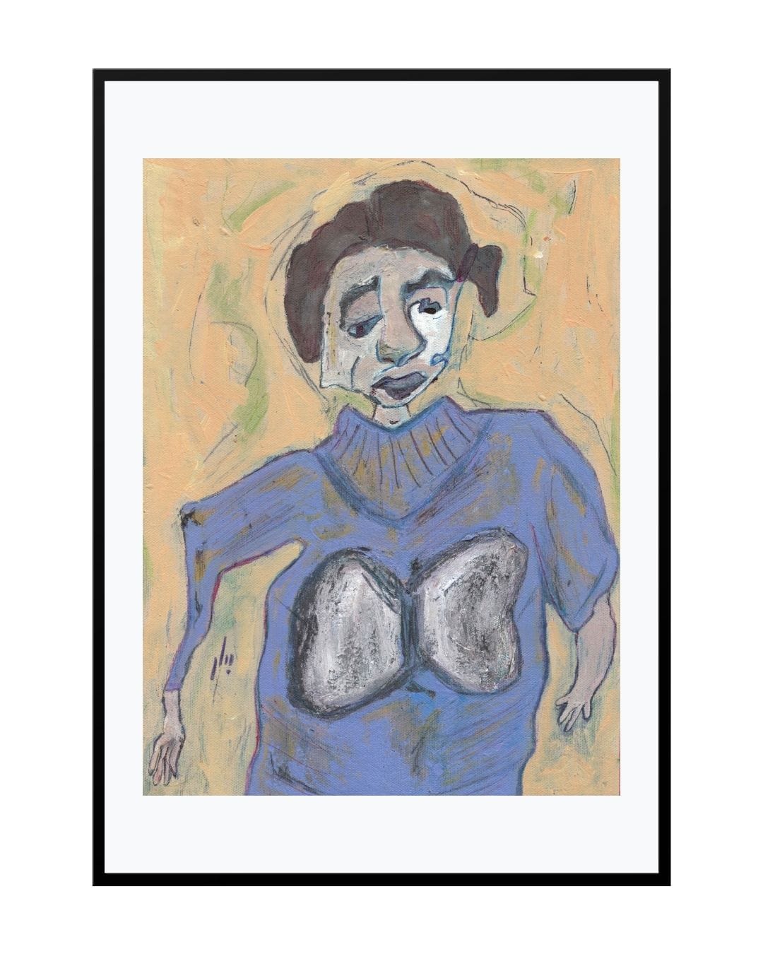 Posters, Prints, & Visual Artwork Women Portrait Painting - Butterfly